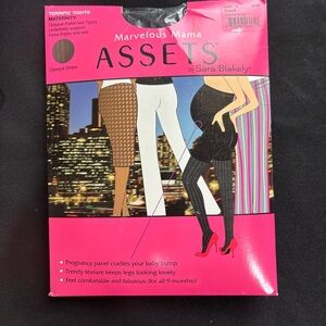 ASSETS by Sara Blakely Marvelous Mama Maternity Tights - Black, White, Brown